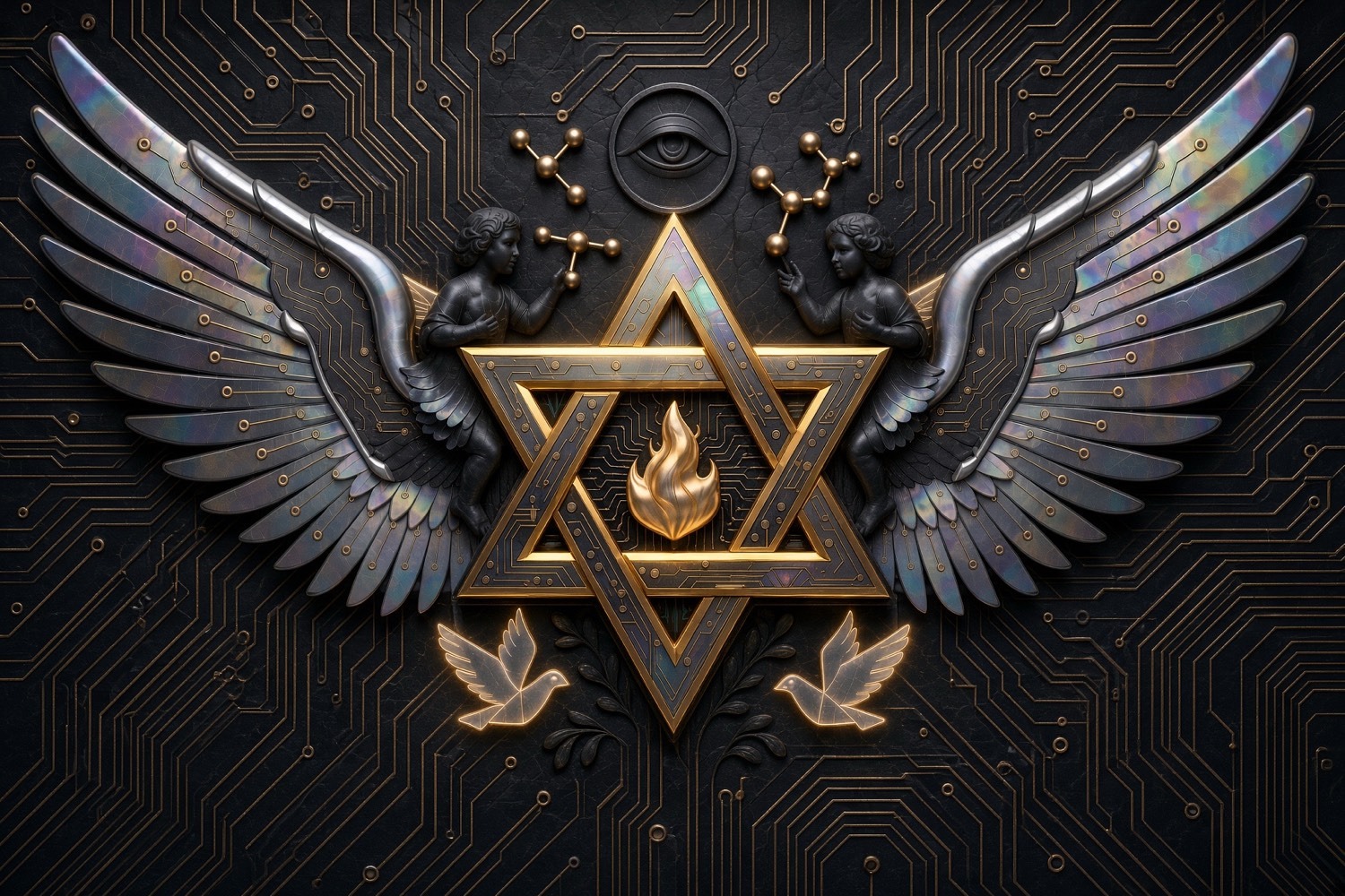 Divine Molecule Temple crest